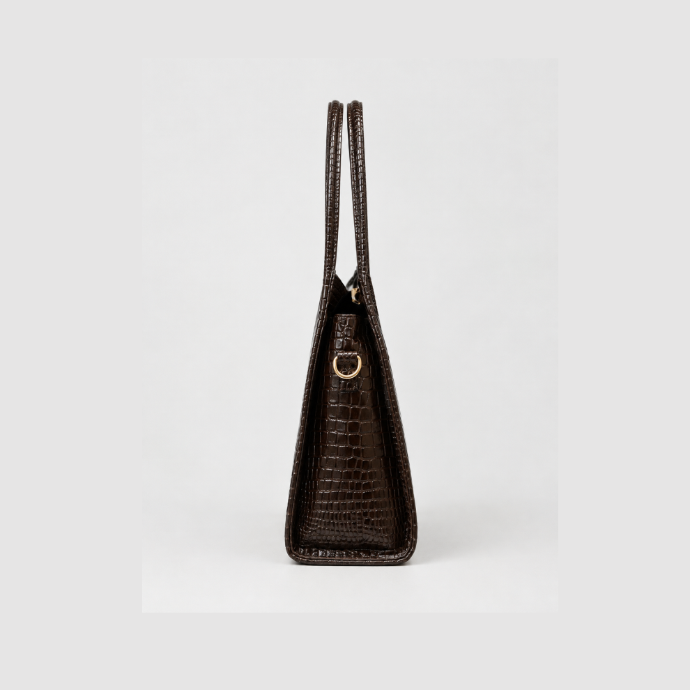 Sable Croc Shoulder Bag - Image 4